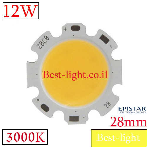 כרטיס לד SMD כוכב 12W 36-40V 300mA 3000k 28mm
