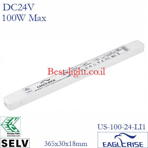 דרייבר לד צר EagleRise 24V 100W דגם US-100-24