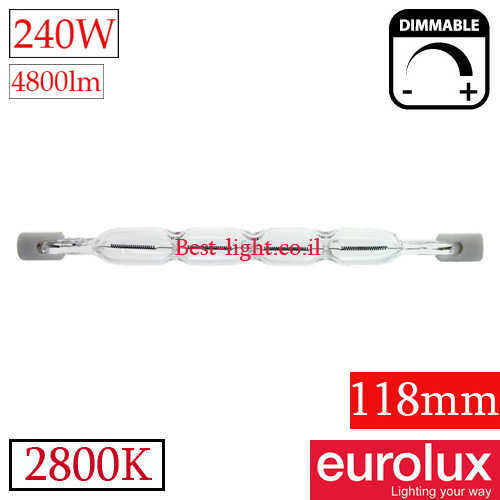 נורת הלוגן קוורץ Eurolux R7s 118mm 240W