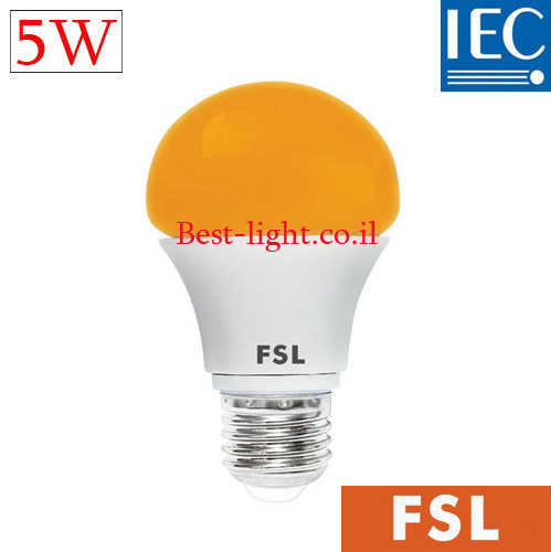נורת לד A60 אור כתום FSL E27 5W