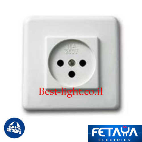 שקע חשמל ישראלי לבן התקנה תה''ט Fetaya סדרת שובל