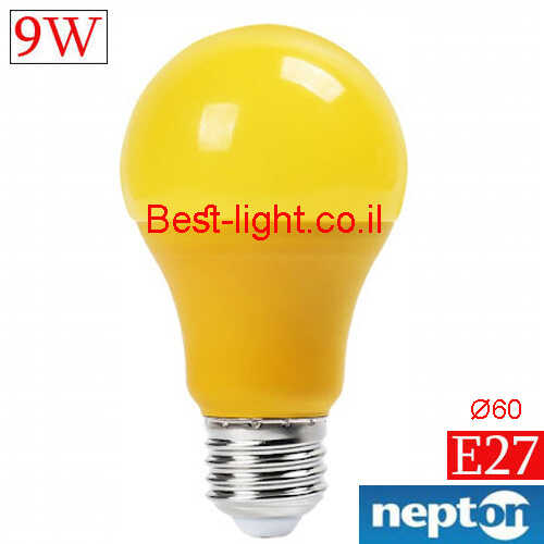 נורת לד אור צהוב NEPTON A60 E27 9W