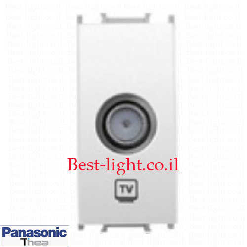 שקע TV RG6 לבן 1 מודול Panasonic Thea