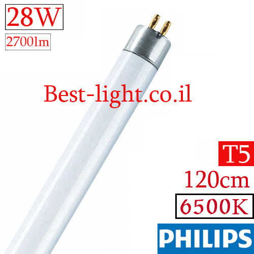 נורת פלורסנט Philips T5 115cm 28W 6500k