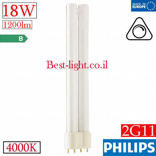 נורת פלורסנט Philips PLL 2G11 18W 4000k