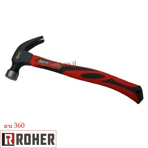 פטיש טפסנים ידית מפיבר 360 גרם ROHER