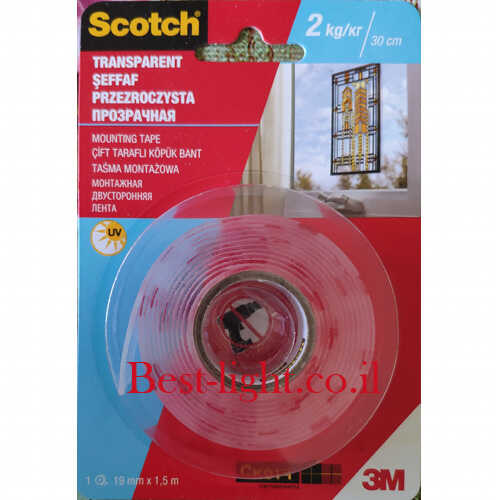 דבק דו צדדי שקוף Scotch 2KG/30cm