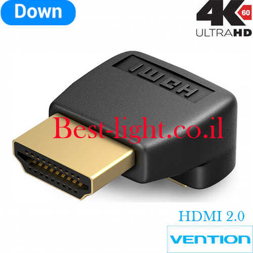 מתאם HDMI 2.0 זוויתי למטה 90 מעלות Vention