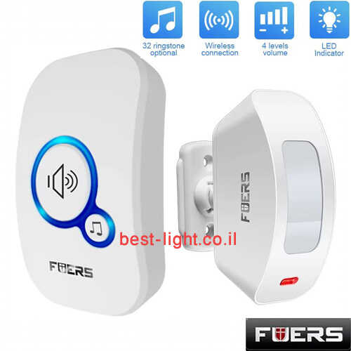 פעמון דלת אלחוטי עם חיישן תנועה FUERS